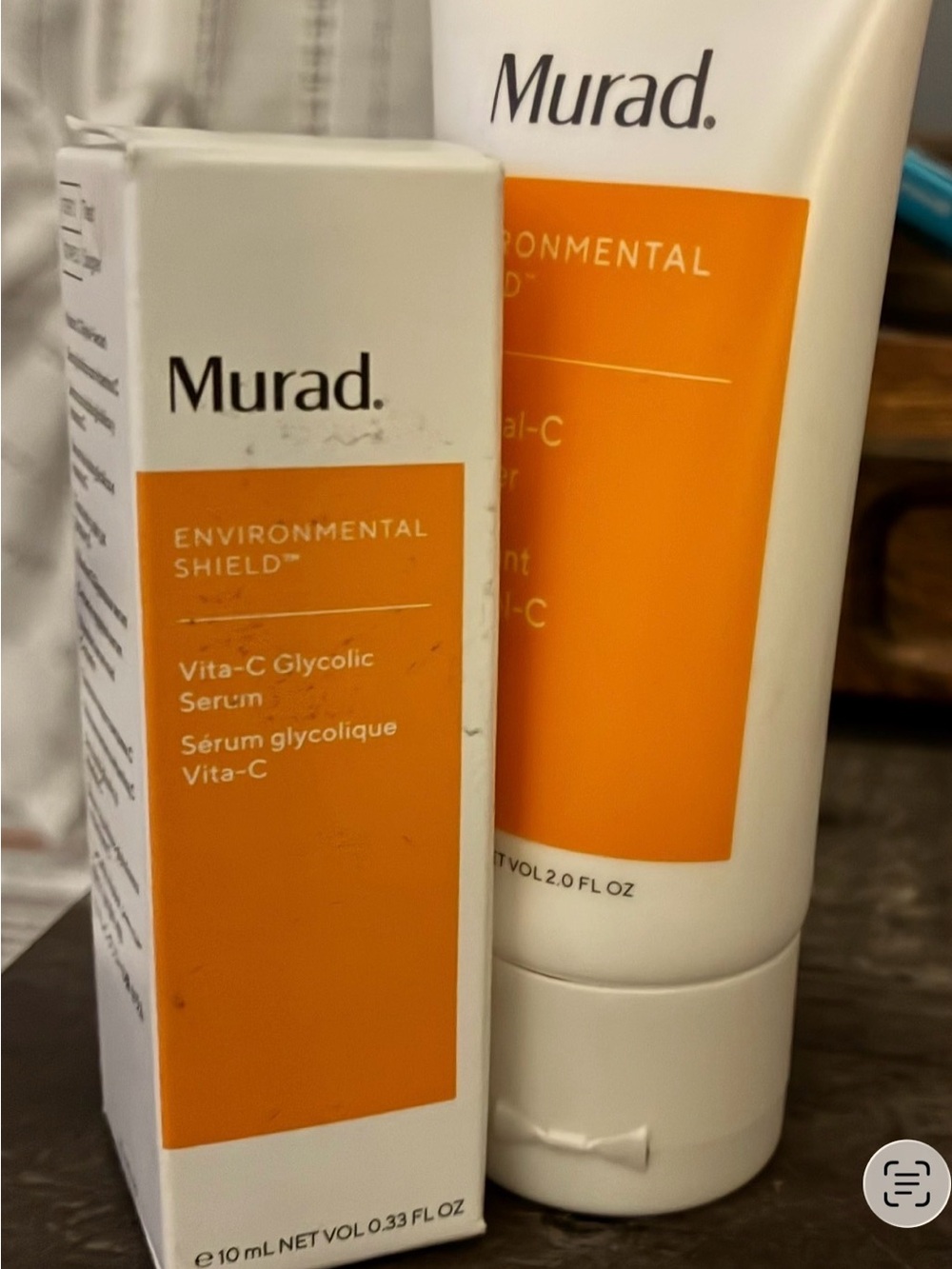 Murad Vita-C Glycolic Serum 2-Piece Set 2 oz + 0.33 oz Vitamin C NEW
